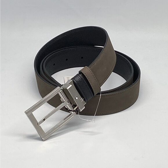 Montblanc Trapeze Adjustable & Reversible Leather Belt - Picture 2 of 9